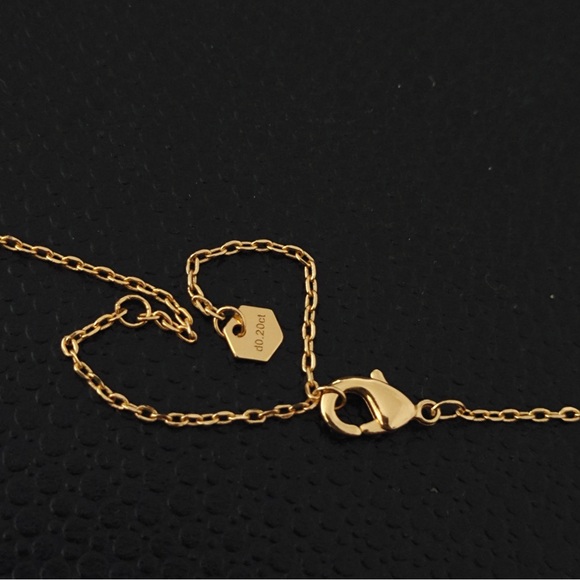 Chaumet 18K Gold Bee Charm Necklace with Sparkling Stone - Picture 3 of 7